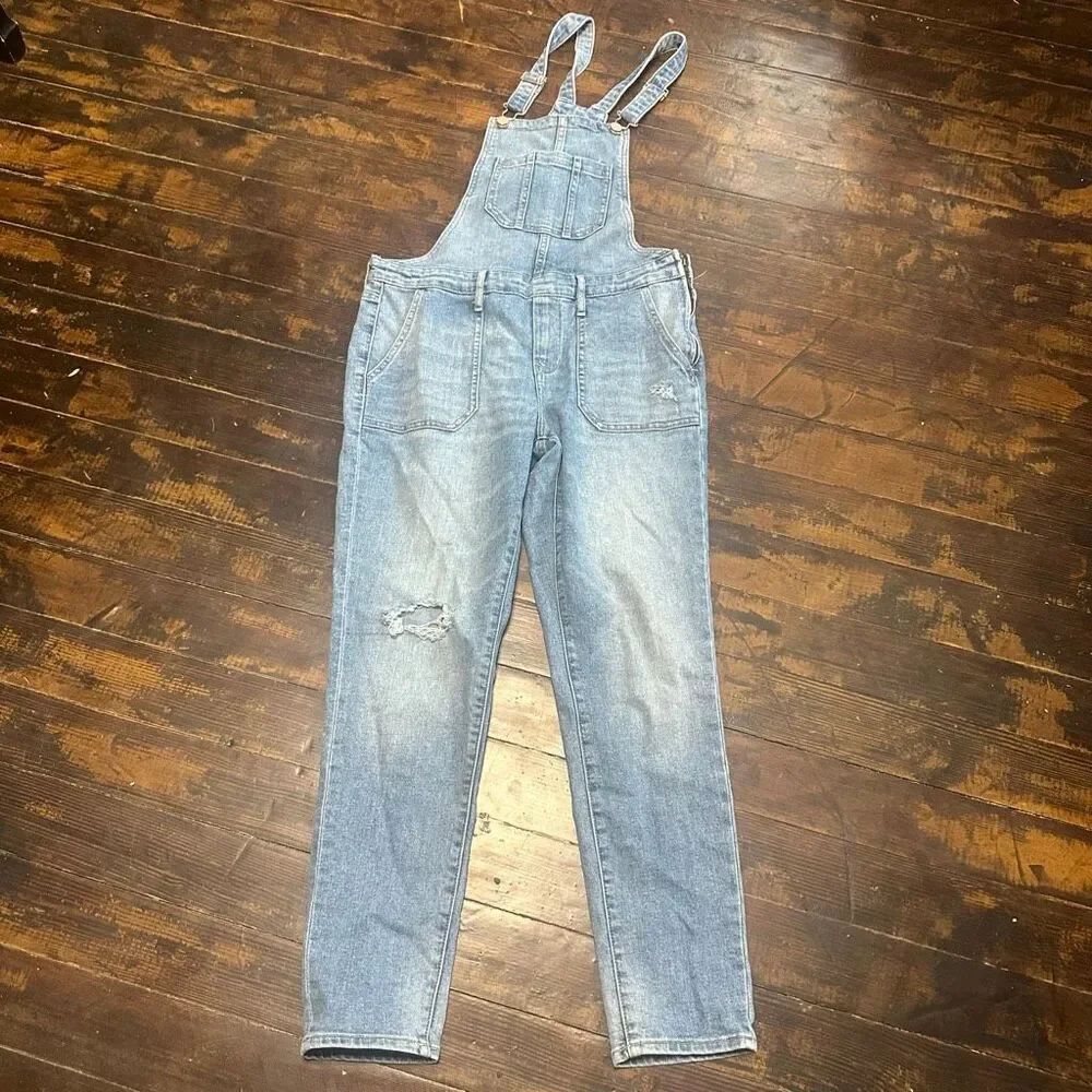 Old Navy artsy 4 farmer lightwash classic denim overalls